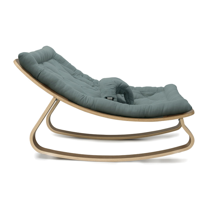 Charlie Crane Levo Baby Rocker - Walnut + Orage Cushion