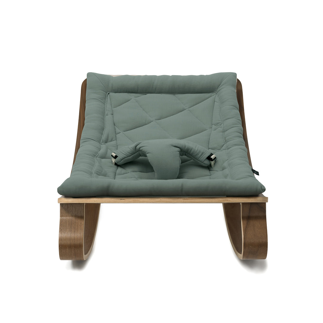 Charlie Crane Levo Baby Rocker - Walnut + Orage Cushion