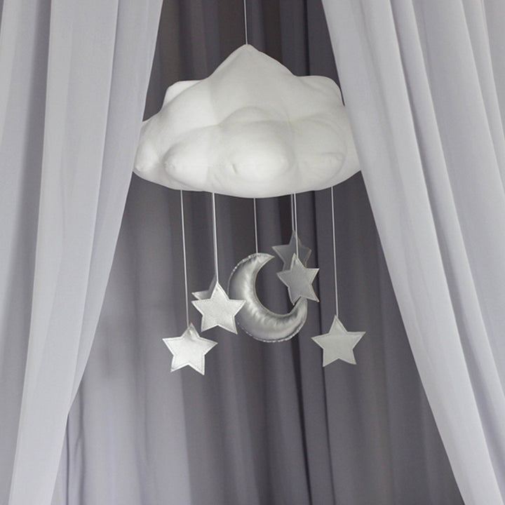 Cotton & Sweets Cloud Mobile - Silver Moon & Stars