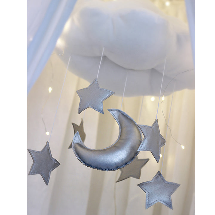 Cotton & Sweets Cloud Mobile - Silver Moon & Stars