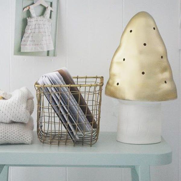 Heico Mushroom Lamp - Gold