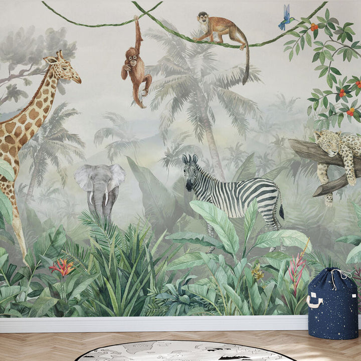 Kids Custom Wall Mural - Deep In The Jungle