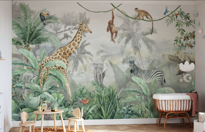 Kids Custom Wall Mural - Deep In The Jungle