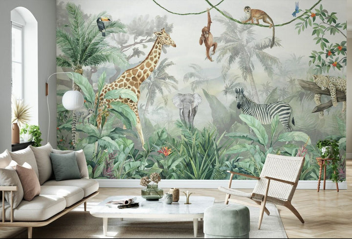 Kids Custom Wall Mural - Deep In The Jungle