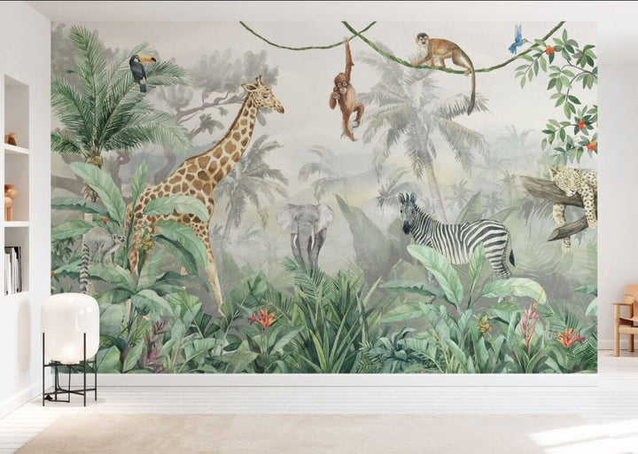 Kids Custom Wall Mural - Deep In The Jungle