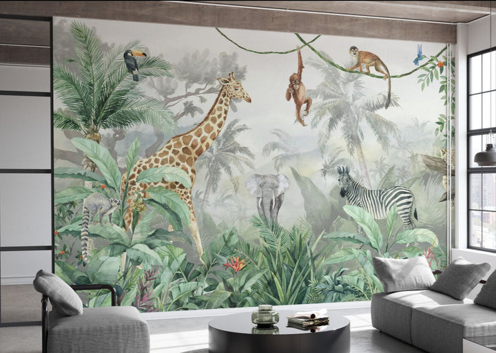 Kids Custom Wall Mural - Deep In The Jungle