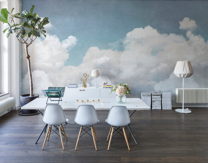 Kids Custom Wall Mural - Cuddle Clouds