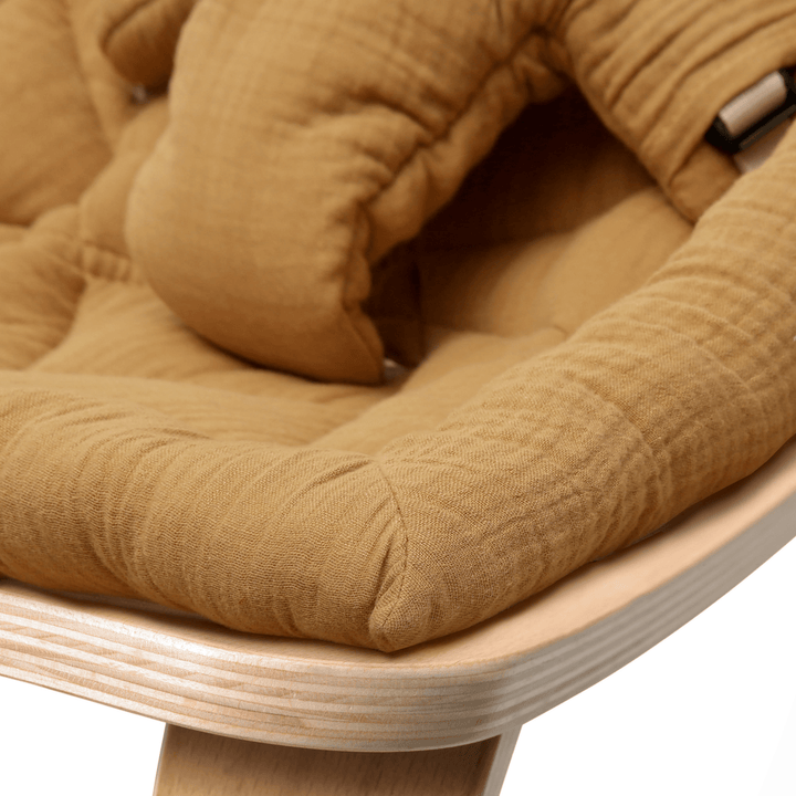 Charlie Crane Levo Baby Rocker - Beech + Caramel Cushion