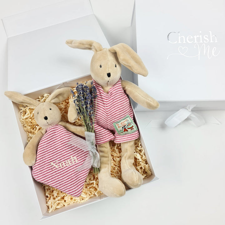 Sylvain Rabbit Duo Personalised Baby Gift Box