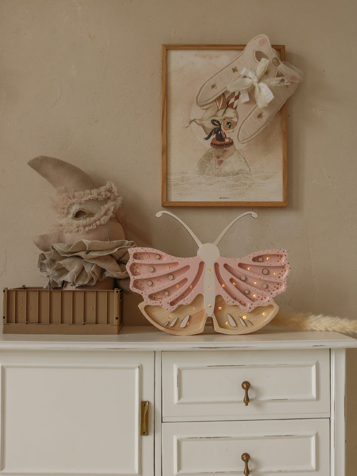 Lampe papillon Little Lights | Crème à la fraise