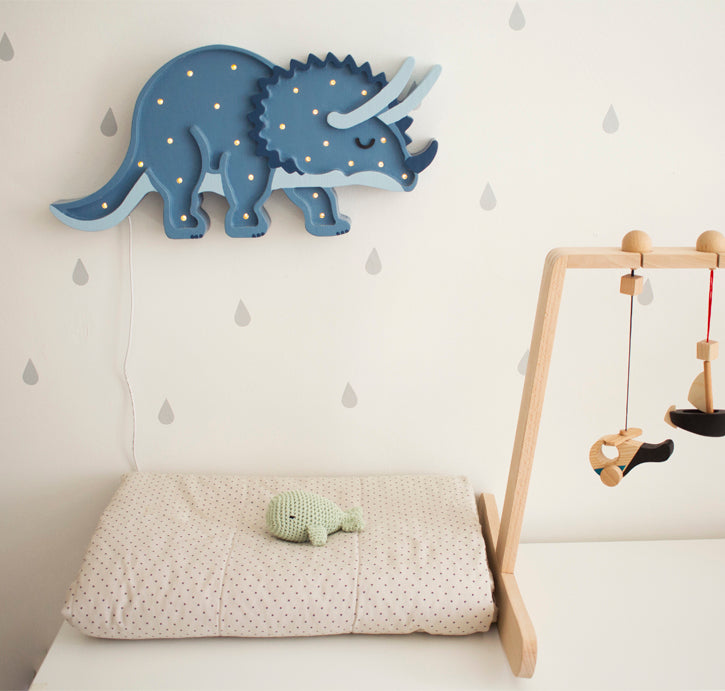 Lampe Little Lights Dino Triceratops - Jurassic Navy