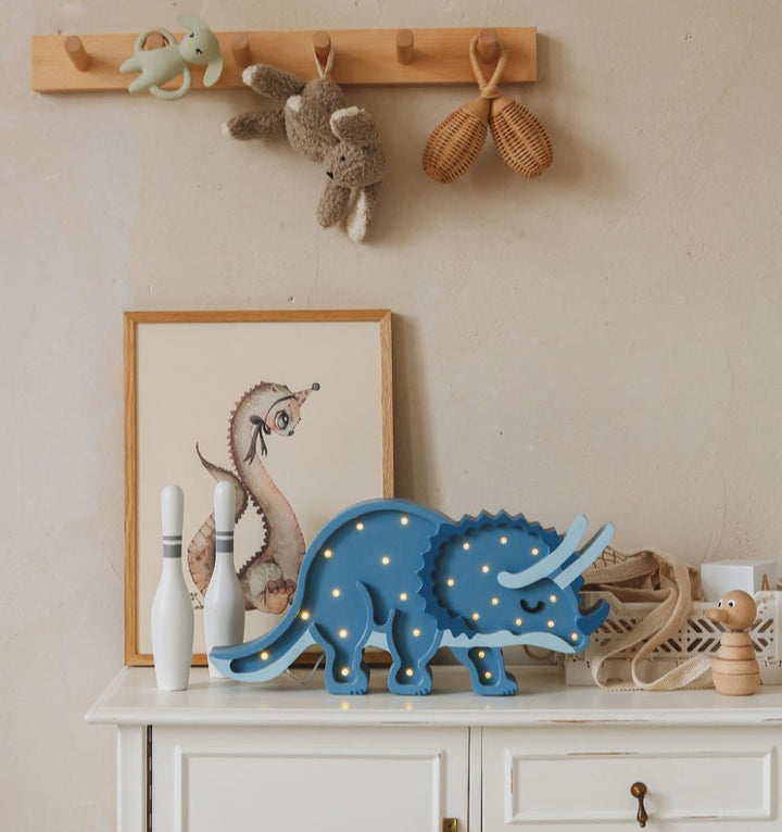 Little Lights Dino Triceratops Lamp - Jurassic Navy