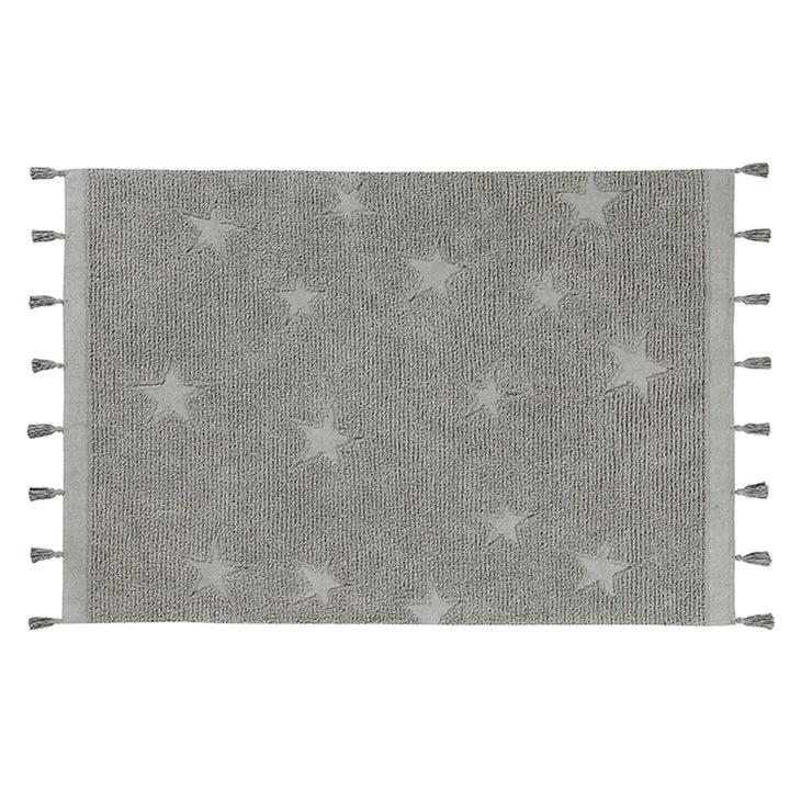 Lorena Canals Machine Washable Rug - Hippy Star Grey