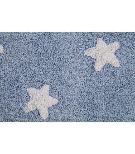 Lorena Canals Machine Washable Rug - Stars Blue/White