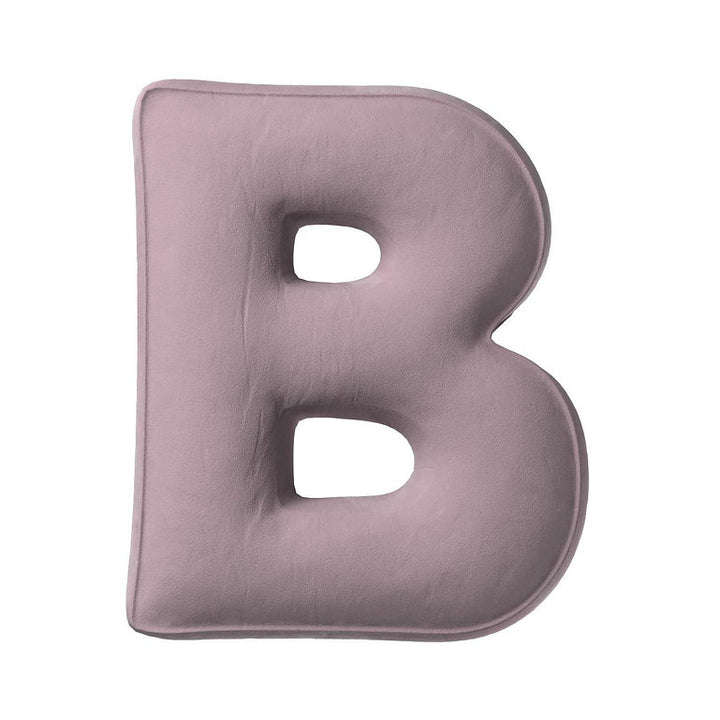 Velvet Letter Cushion - B  (Various Colours)