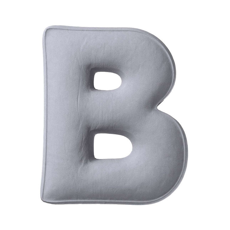 Velvet Letter Cushion - B  (Various Colours)