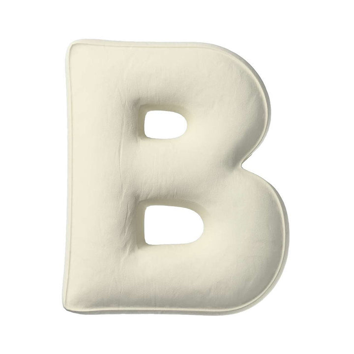 Velvet Letter Cushion - B  (Various Colours)