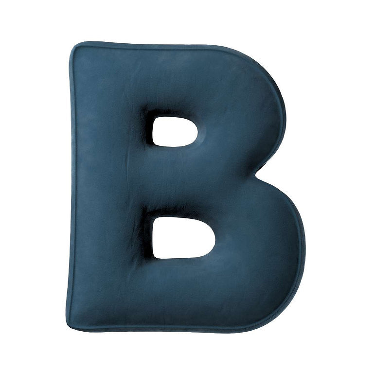 Velvet Letter Cushion - B  (Various Colours)