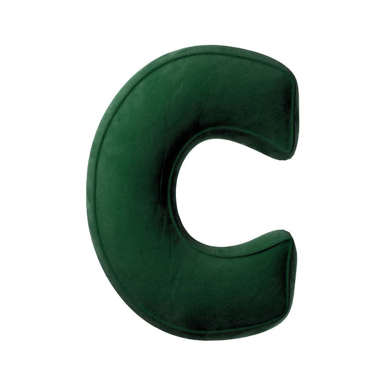 Velvet Letter Cushion - C  (Various Colours)