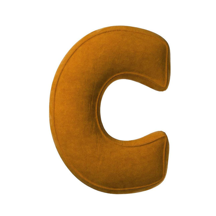 Velvet Letter Cushion - C  (Various Colours)