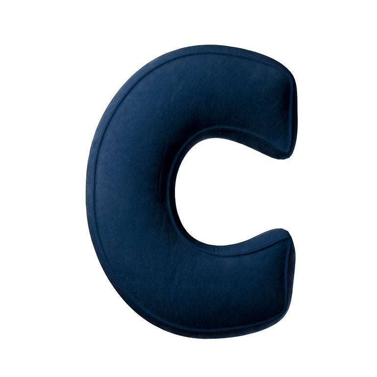 Velvet Letter Cushion - C  (Various Colours)