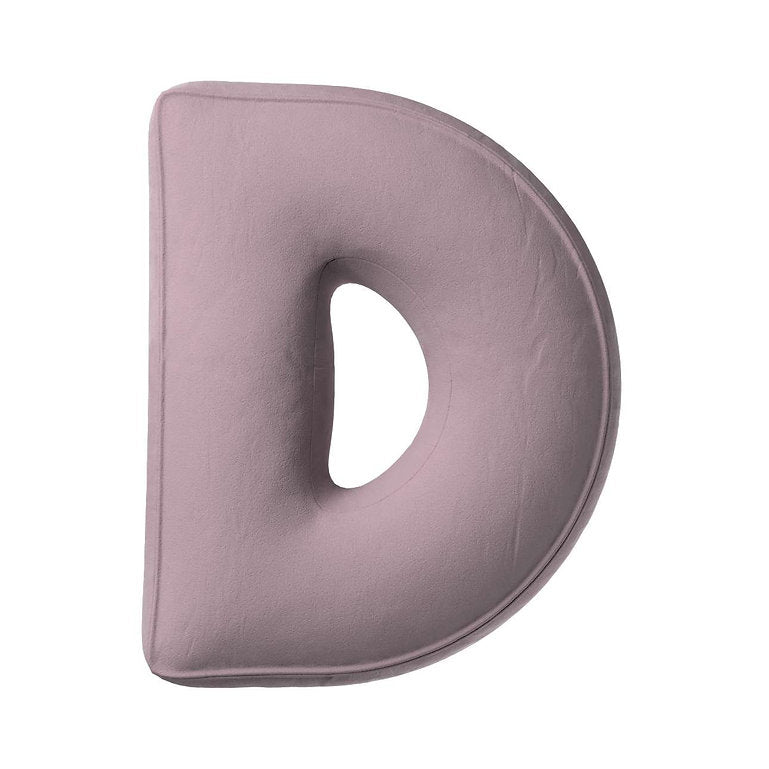 Velvet Letter Cushion - D  (Various Colours)