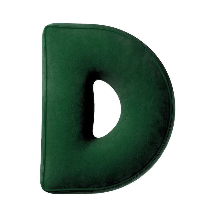 Velvet Letter Cushion - D  (Various Colours)