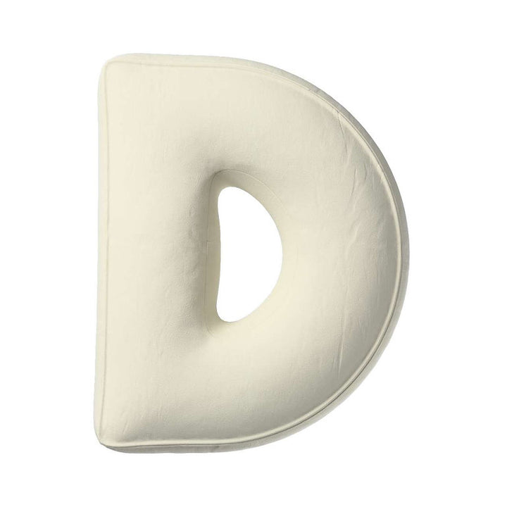 Velvet Letter Cushion - D  (Various Colours)