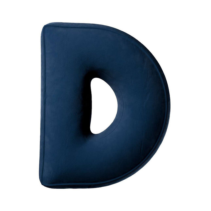 Velvet Letter Cushion - D  (Various Colours)