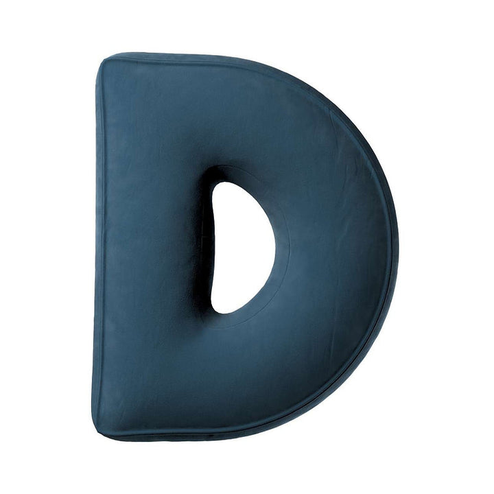 Velvet Letter Cushion - D  (Various Colours)