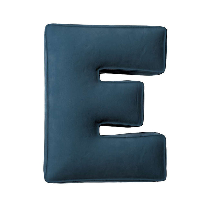 Velvet Letter Cushion - E  (Various Colours)