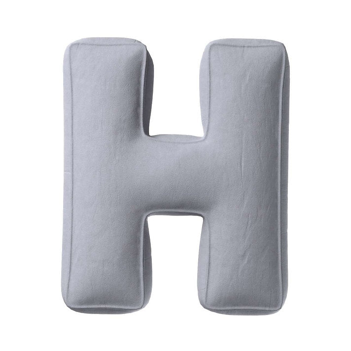 Coussin lettre en velours - H (différentes couleurs)