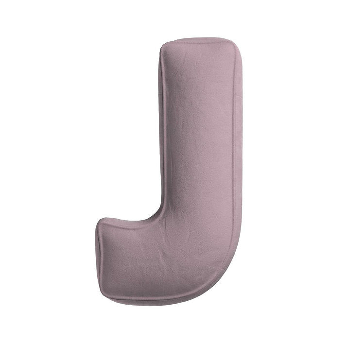 Coussin lettre en velours - J (différentes couleurs)