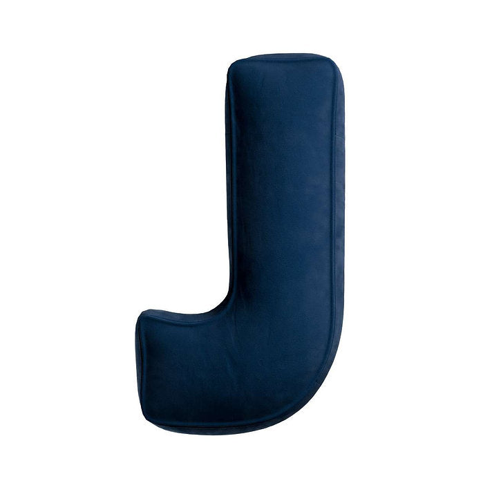 Velvet Letter Cushion - J  (Various Colours)