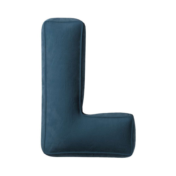 Coussin lettre en velours - L (différentes couleurs)