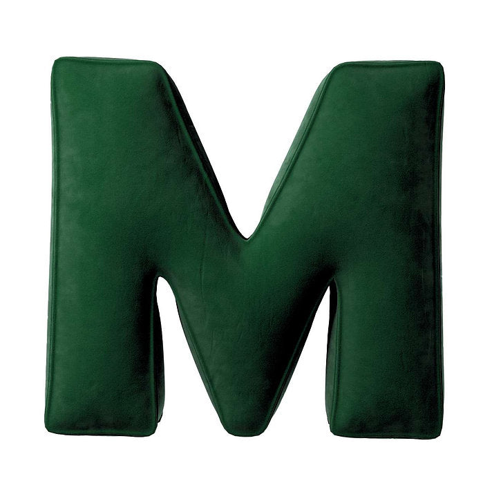 Velvet Letter Cushion - M (Various Colours)