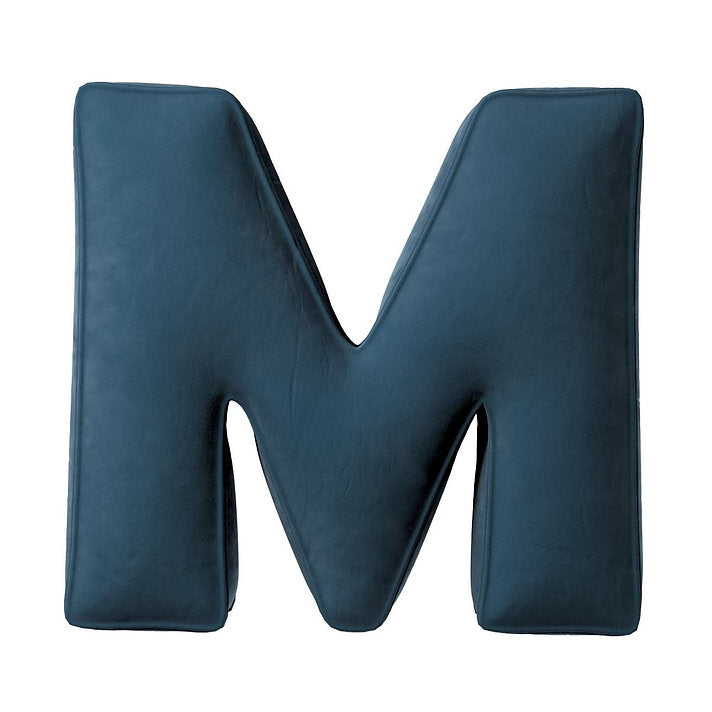 Velvet Letter Cushion - M (Various Colours)