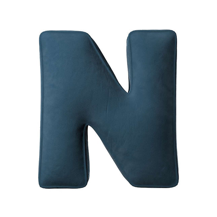 Coussin lettre en velours - N (différentes couleurs)