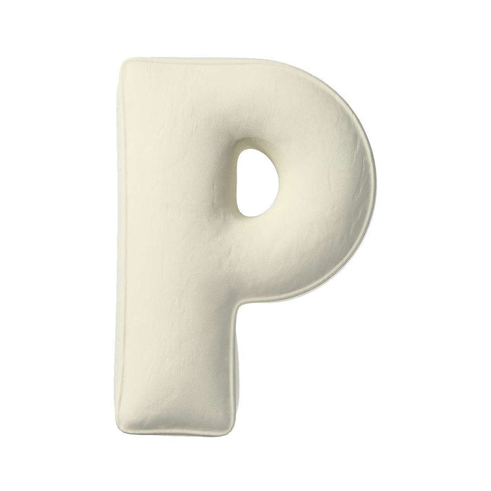 Velvet Letter Cushion - P (Various Colours)