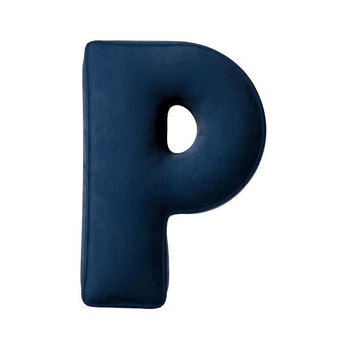 Velvet Letter Cushion - P (Various Colours)