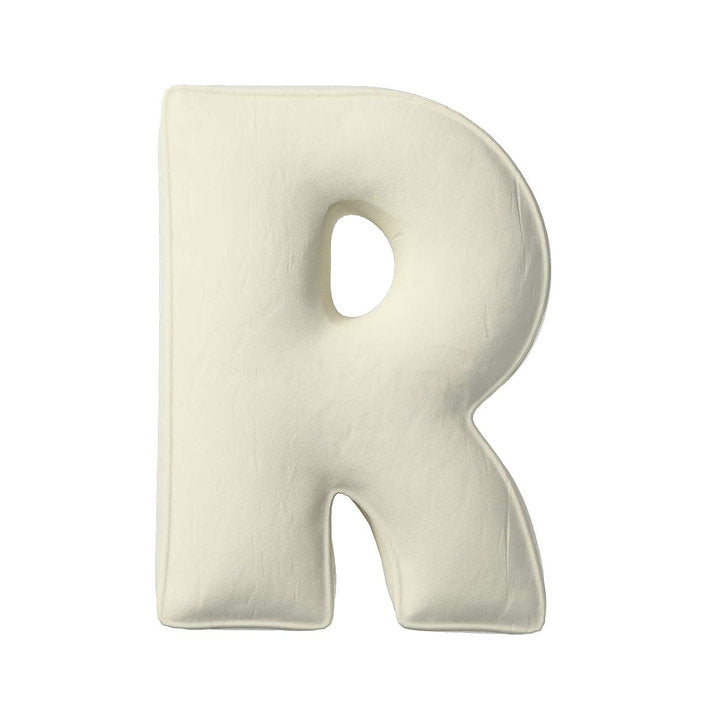 Velvet Letter Cushion - R (Various Colours)