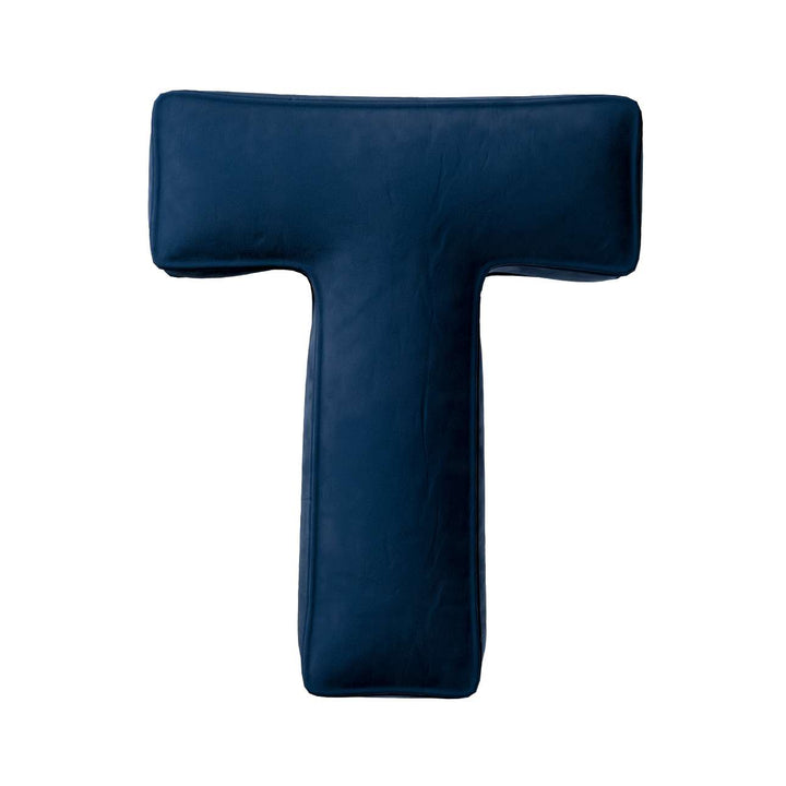 Coussin lettre en velours - T (différentes couleurs)