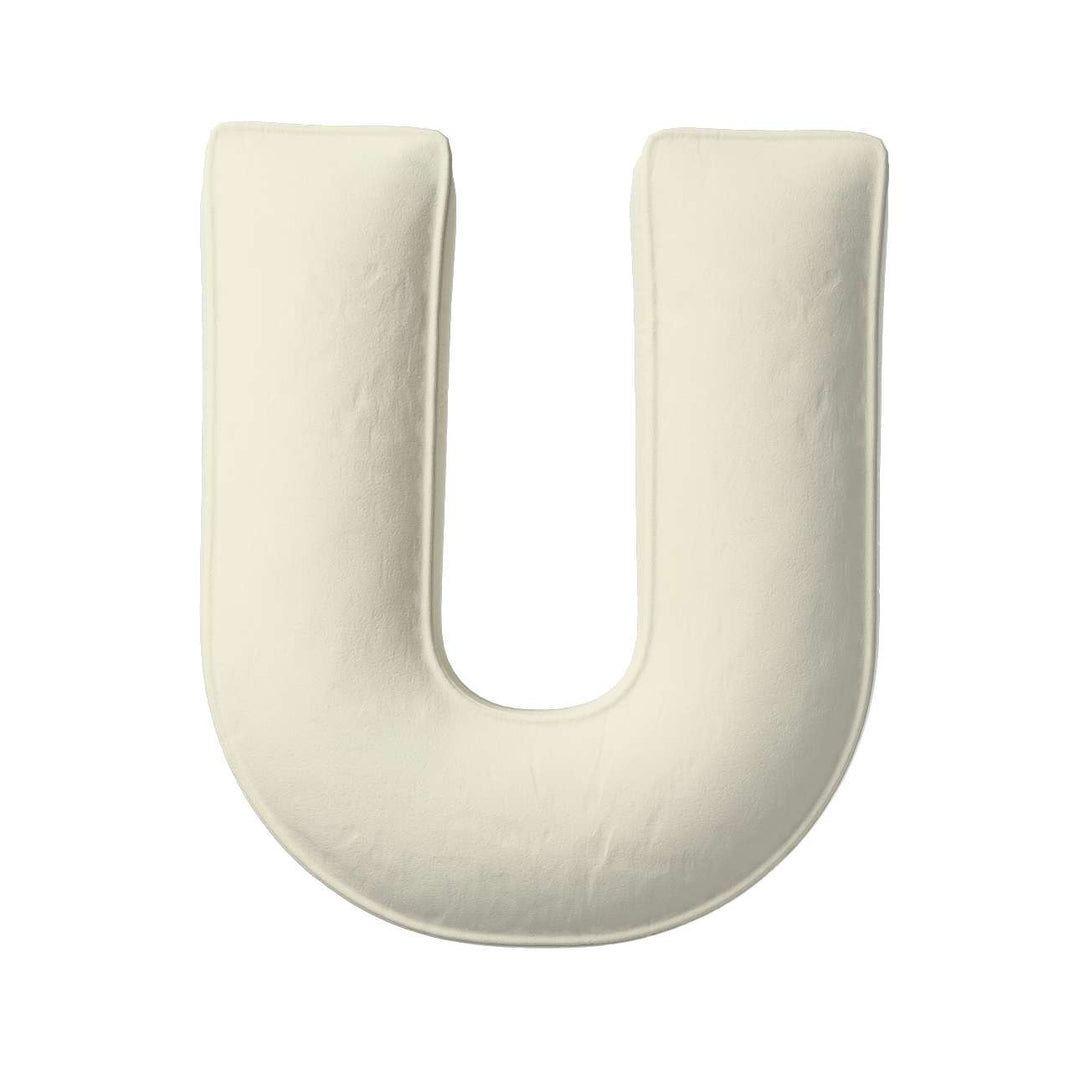 Velvet Letter Cushion - U  (Various Colours)