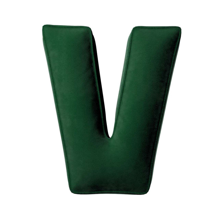 Velvet Letter Cushion - V  (Various Colours)