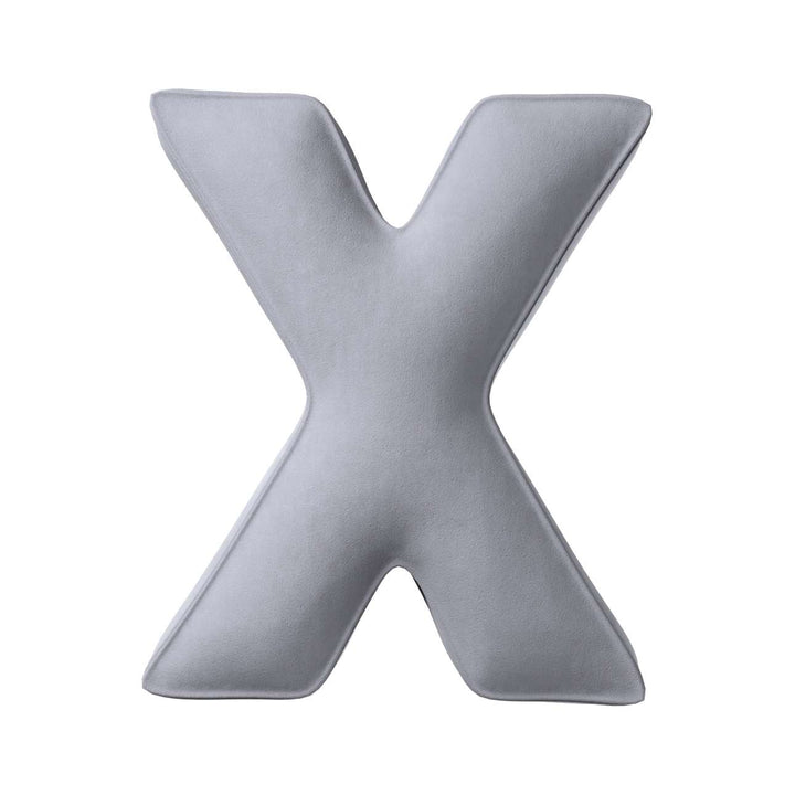 Velvet Letter Cushion - X  (Various Colours)