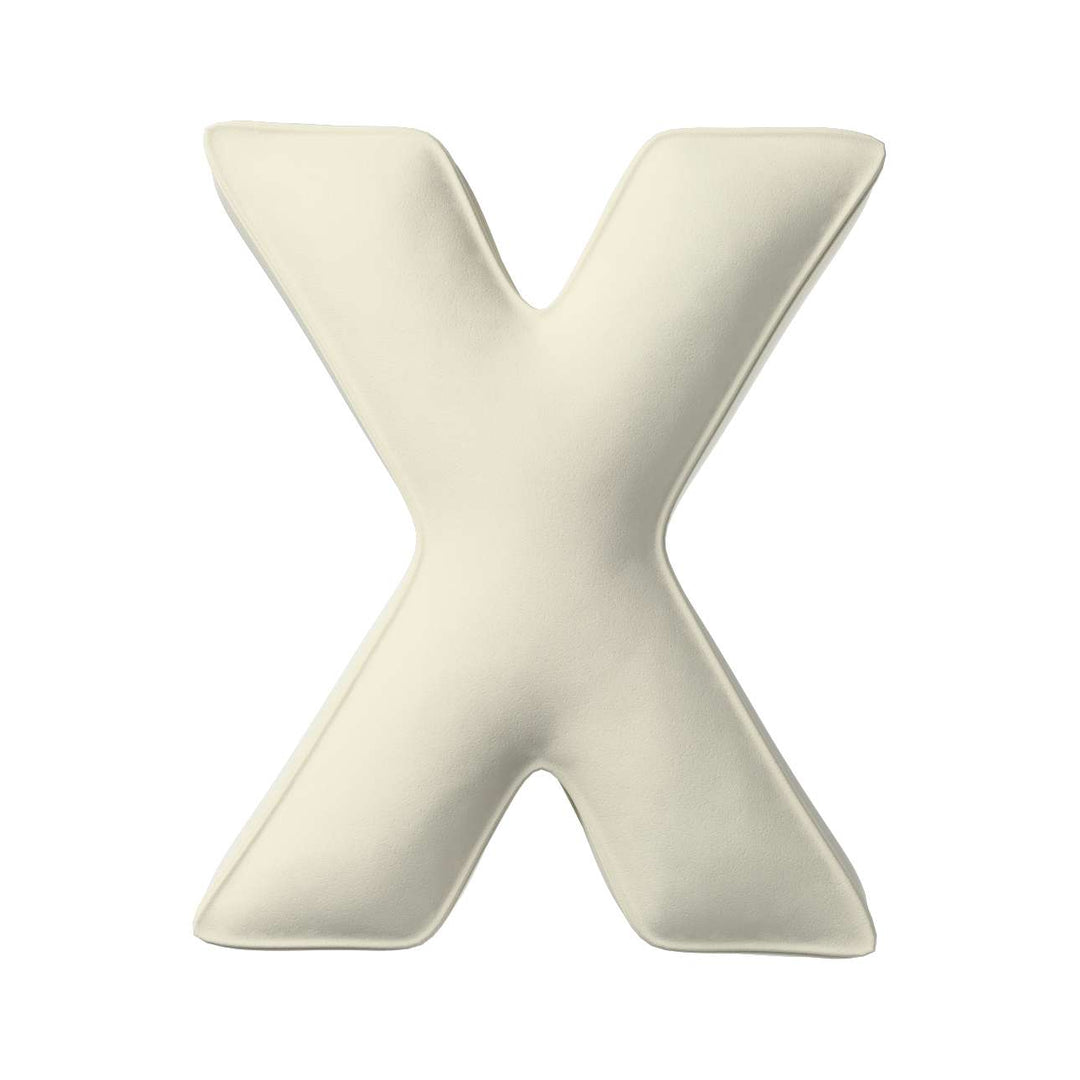 Velvet Letter Cushion - X  (Various Colours)