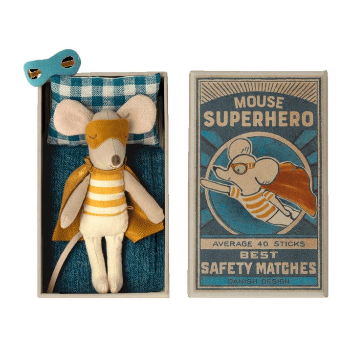 Maileg Superhero Mouse in a Suitcase - Little Brother