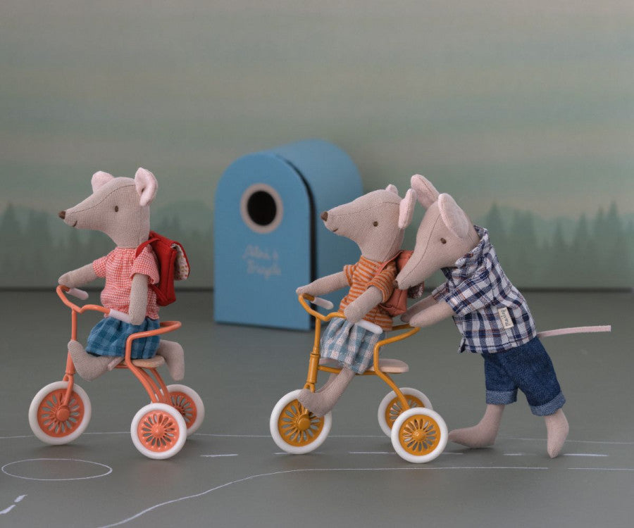 Maileg Mouse Tricycle - Coral