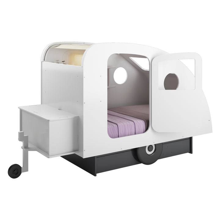 Lit simple pour enfant Mathy By Bols Caravan - Laque colorée (plus de 20 couleurs)