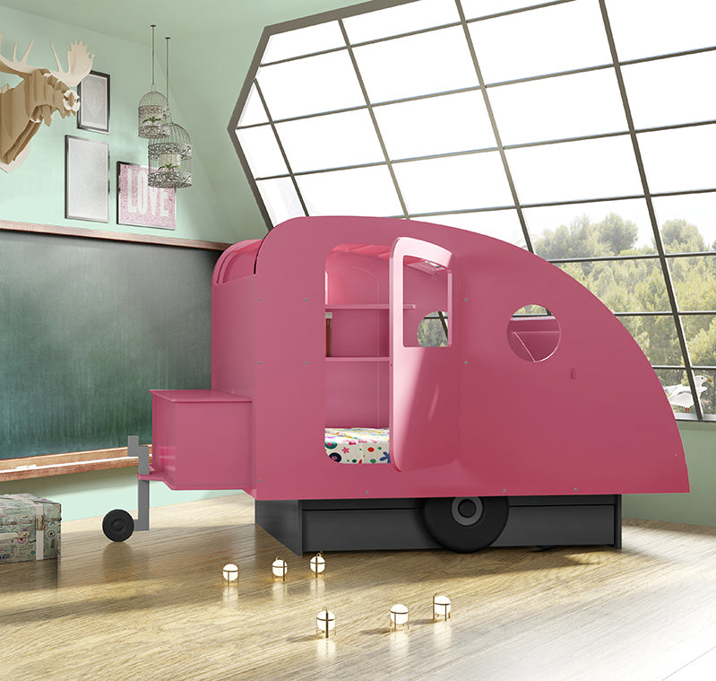 Lit simple pour enfant Mathy By Bols Caravan - Laque colorée (plus de 20 couleurs)